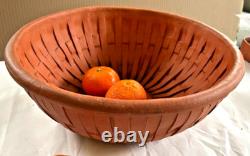 MCM David Gil RARE LARGE TERRA COTTA BASKET BOWL Excellent Condition