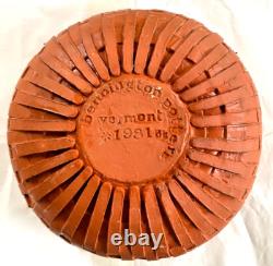 MCM David Gil RARE LARGE TERRA COTTA BASKET BOWL Excellent Condition