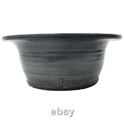 MCM Monumental Pacific Stoneware Bennett Welsh Signed Bowl Centerpiece Blue 14