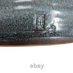 MCM Monumental Pacific Stoneware Bennett Welsh Signed Bowl Centerpiece Blue 14 MCM Monumental Pacific Stoneware Bennett Welsh Signed Bowl Centerpiece Blue 14