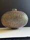 MCM Raku Art Pottery Vase Vessel Signed Copper Sodium Silicate Round Large Decor
