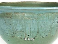 MCM Studio Pottery Bowl signed Abstract Modernist Handcrafted Pottery Eames Era