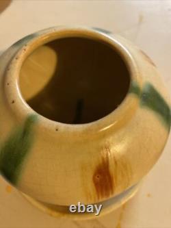 MCM Vintage Japanese Studio Pottery Pedestal Bowl SIGNED RARE