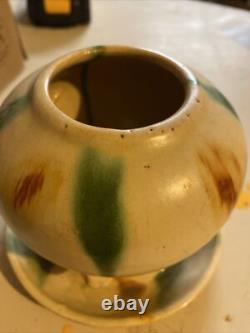 MCM Vintage Japanese Studio Pottery Pedestal Bowl SIGNED RARE