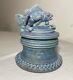 MCM vintage Handmade TIM MATHER Studio Pottery Stoneware Covered Fish Dish Jar