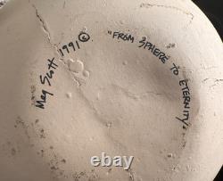 MEG SCOTT 1991 Signed CERAMIC Sculpture ART Pottery FROM SPHERE to ETERNITY Vase
