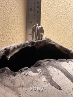 MEG SCOTT 1991 Signed CERAMIC Sculpture ART Pottery FROM SPHERE to ETERNITY Vase