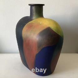 MID Century Modern Studio Pottery Vase -signed- 1960s Vintage Ceramic