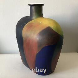 MID Century Modern Studio Pottery Vase -signed- 1960s Vintage Ceramic