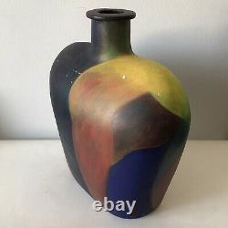 MID Century Modern Studio Pottery Vase -signed- 1960s Vintage Ceramic