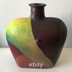 MID Century Modern Studio Pottery Vase -signed- 1960s Vintage Ceramic