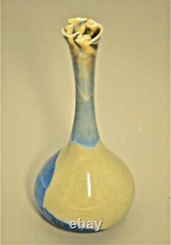 MIYAMURA Original Vintage Signed Porcelain Studio Pottery Crystalline Stem Vase