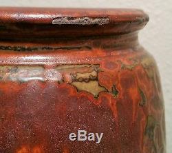 MONSTER 8.5 louis mideke mcm vtg studio art pottery rust vase seattle bremerton