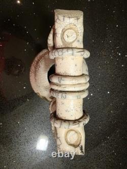 Marc Ward Studio Pottery Raku Vase Signed Crackle Glaze Art Ceramic Vintage 14