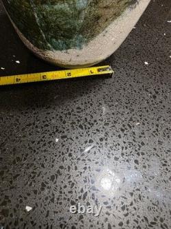 Marc Ward Studio Pottery Raku Vase Signed Crackle Glaze Art Ceramic Vintage 14