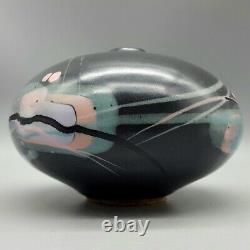 Mark Chamberlain 5.5 Hand-Thrown Studio Art Pottery Weed Pot Vase Cosmos USA