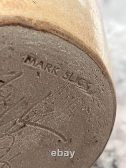 Mark Slick vintage studio pottery vase
