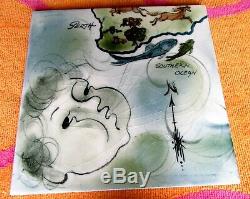 Martin Boyd, Vintage Hand Painted, 9 Tile Map Of Australia signed. 1950-60s