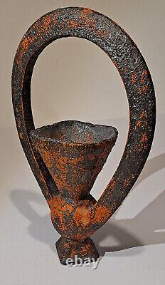 Marvin Sweet Studio Pottery Lava Glaze Crucible Vase Vintage Rare