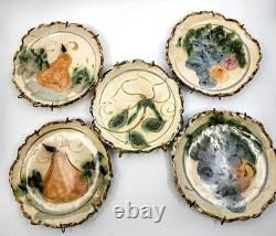 Mary Jane Classen NWS Studio Pottery Plates Set 5 Signed Davis Artery California