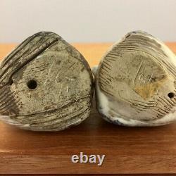 McCARTY POTTERY Pair of Rare Vintage Baby Birds Marigold Mississippi