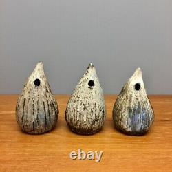 McCARTY POTTERY Vintage Mama June Bird and 3 Babies Solid Bottoms
