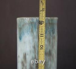 McCarty Jade Merigold Vtg Studio Pottery Mississippi Mud Tall Vase Nutmeg 12.5