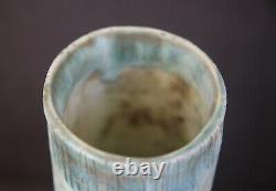 McCarty Jade Merigold Vtg Studio Pottery Mississippi Mud Tall Vase Nutmeg 12.5