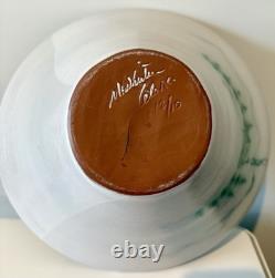 McWhirter Pottery NC Red Ware Bowl Mtn Cabin Vtg Folk Art Beautiful Studio 11.5x
