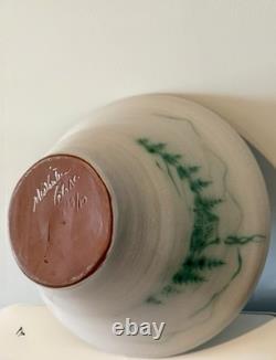 McWhirter Pottery NC Red Ware Bowl Mtn Cabin Vtg Folk Art Beautiful Studio 11.5x