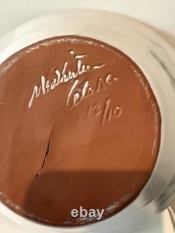 McWhirter Pottery NC Red Ware Bowl Mtn Cabin Vtg Folk Art Beautiful Studio 11.5x