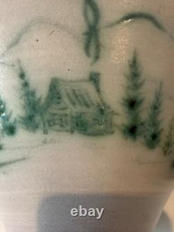McWhirter Pottery NC Red Ware Bowl Mtn Cabin Vtg Folk Art Beautiful Studio 11.5x