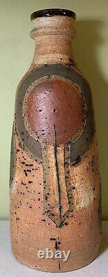 Michael Gubkin 1982 Ohio Studio Pottery Extra Large Vase 15 1/2 Sgraffito RARE