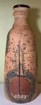 Michael Gubkin 1982 Ohio Studio Pottery Extra Large Vase 15 1/2 Sgraffito RARE