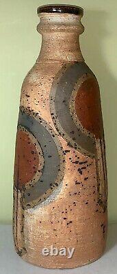 Michael Gubkin 1982 Ohio Studio Pottery Extra Large Vase 15 1/2 Sgraffito RARE