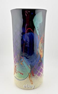Michael Kifer Vase Post Modern Memphis Style Studio Pottery Cylinder Vintage