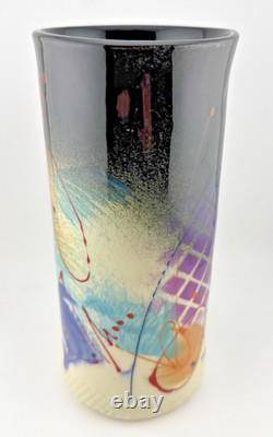 Michael Kifer Vase Post Modern Memphis Style Studio Pottery Cylinder Vintage