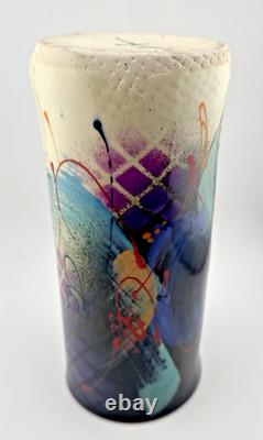 Michael Kifer Vase Post Modern Memphis Style Studio Pottery Cylinder Vintage