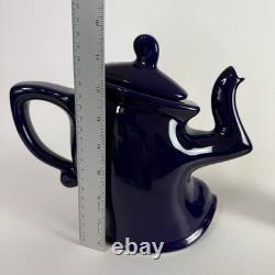Michael Lambert vintage studio pottery Dancing Tea Pot & Sugar Bowl Cobalt