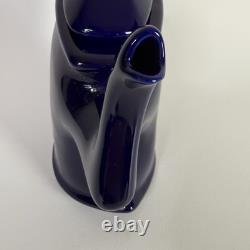 Michael Lambert vintage studio pottery Dancing Tea Pot & Sugar Bowl Cobalt