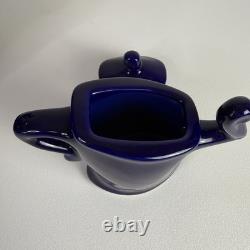 Michael Lambert vintage studio pottery Dancing Tea Pot & Sugar Bowl Cobalt