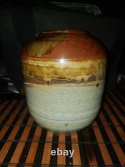 Michael Saul Studio Art Pottery Vase Signed Vintage 1982