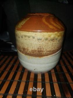 Michael Saul Studio Art Pottery Vase Signed Vintage 1982