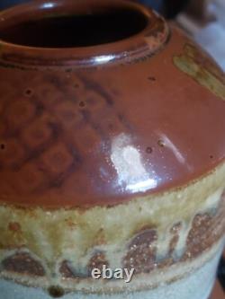 Michael Saul Studio Art Pottery Vase Signed Vintage 1982