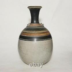 Michael Sherrill Studio Pottery Bottle Handmade Wheel Thrown Stoneware VTG 70s