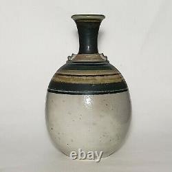 Michael Sherrill Studio Pottery Bottle Handmade Wheel Thrown Stoneware VTG 70s