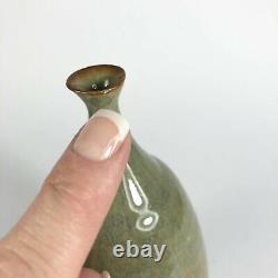 Mid Century Handcrafted Oscar Bucher Studio Pottery Vintage Weedpot Vase Signed