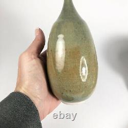 Mid Century Handcrafted Oscar Bucher Studio Pottery Vintage Weedpot Vase Signed