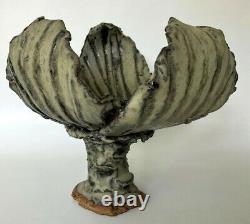 Mid Century Lotus Flower Studio Pottery Sculpture VINTAGE