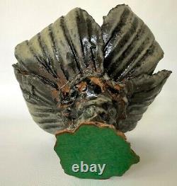 Mid Century Lotus Flower Studio Pottery Sculpture VINTAGE